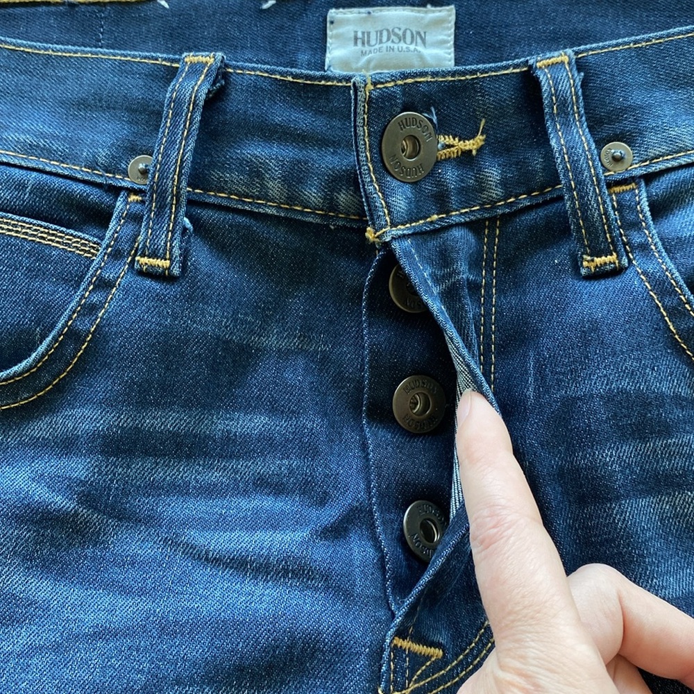 Hudson Byron Five Pocket Straight Dark Wash Jean Mens 29 x 34 - Picture 6 of 12